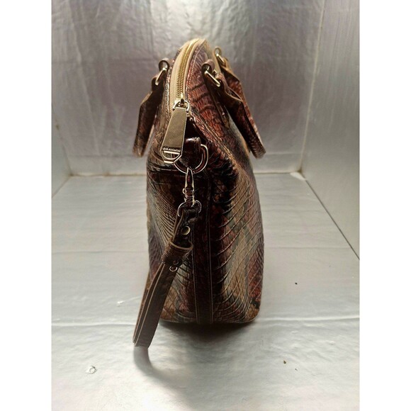 Brahmin Large Duxbury Ombre Reptilian Embossed Croc Satchel & Dust Cover - Picture 5 of 12